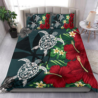 Hawaii Map Turtle Hibiscus Plumeria Polynesian - Bedding Set AH - Polynesian Pride