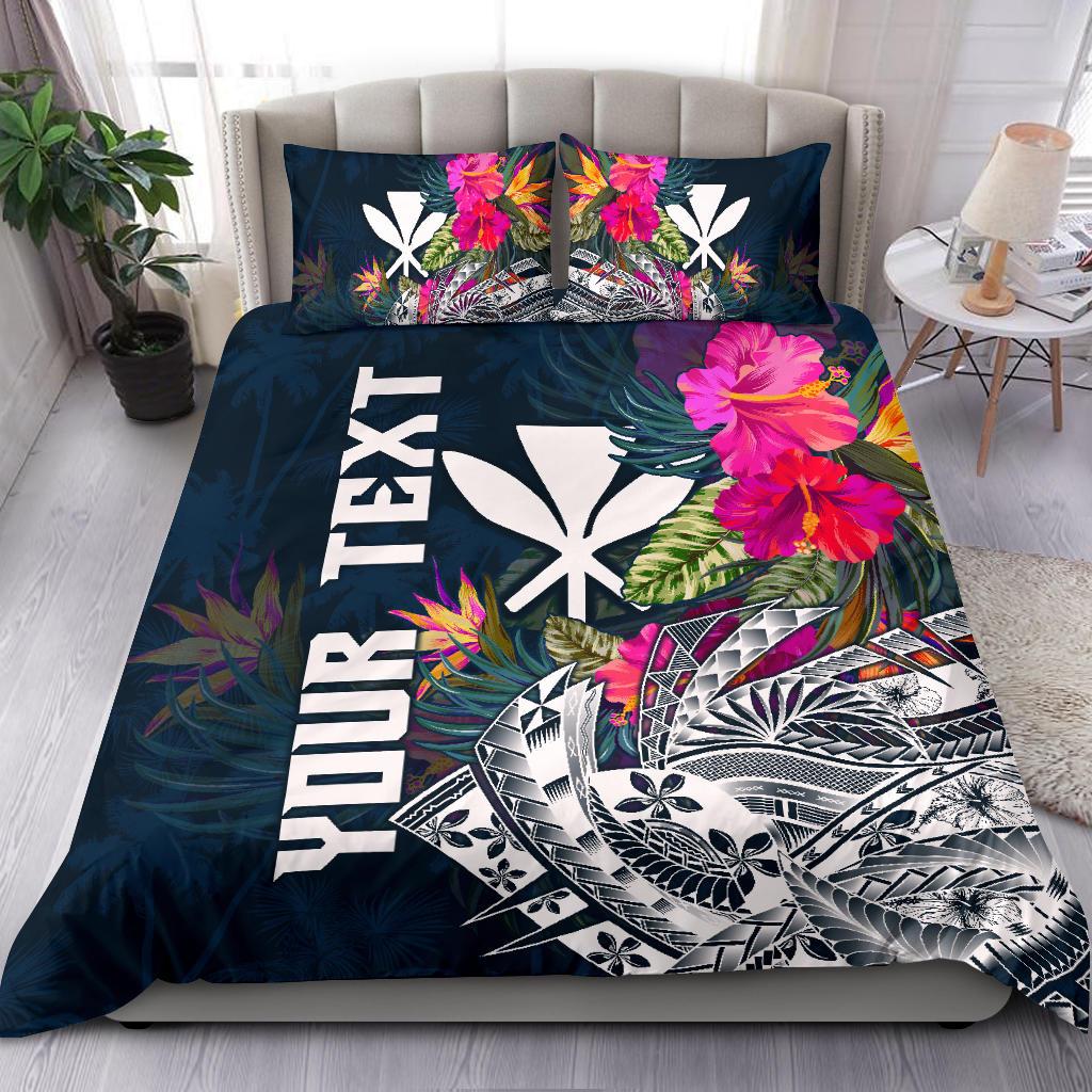 Polynesian Hawaii Custom Personalised Bedding Set - Summer Vibes Blue - Polynesian Pride