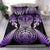 Maori Face Fern New Zealand Bedding Set Purple Purple - Polynesian Pride