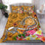 Hawaii Bedding Set - Turtle Plumeria Polynesian Tattoo Gold Color - Polynesian Pride