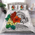 Tonga Bedding Set - Tropical Flowers White Patterns Style - Polynesian Pride