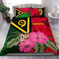Vanuatu Bedding Set - Vanuatu Flag with Hibiscus - Polynesian Pride