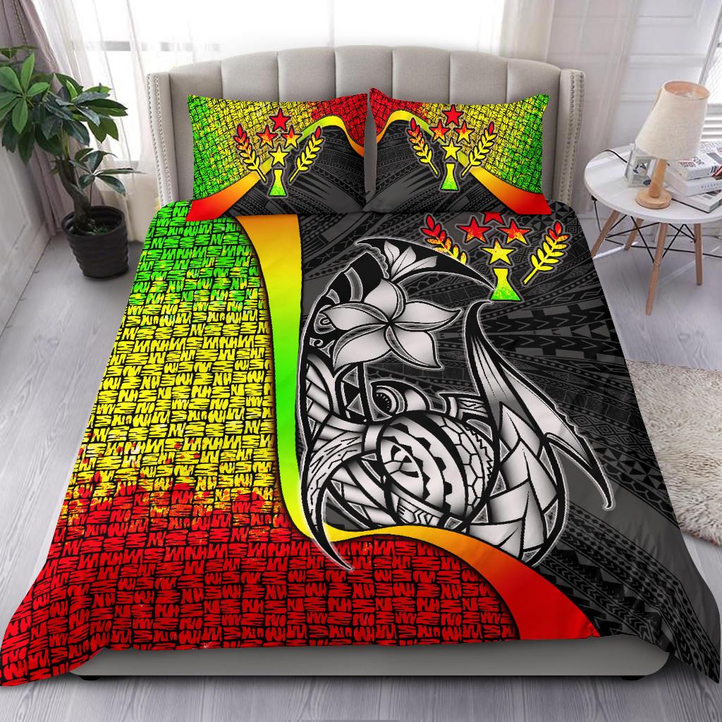 Kosrae Micronesian Bedding Set Reggae - Turtle With Hook Reggae - Polynesian Pride