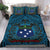 Samoa Bedding Set - Samoa Coat Of Arm, Polynesian Tattoo (Blue) - Polynesian Pride