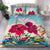 Polynesian Bedding Set - Hawaii Duvet Cover Set - Plumeria Turtles with Hibiscus - Polynesian Pride