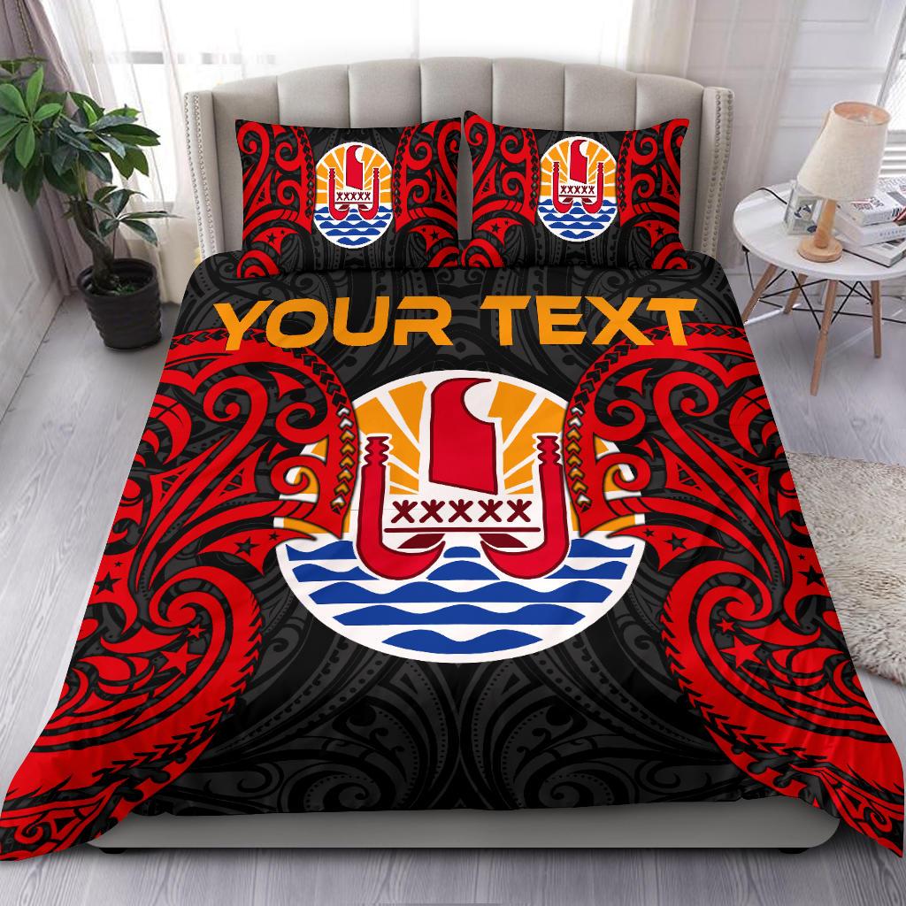 Tahiti Polynesian Custom Personalised Bedding Set - Tahitians Spirit Red - Polynesian Pride