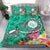 Hawaii Polynesian Bedding Sets - Hawaii Seal With Turtle Plumeria (Turquoise) Turquoise - Polynesian Pride