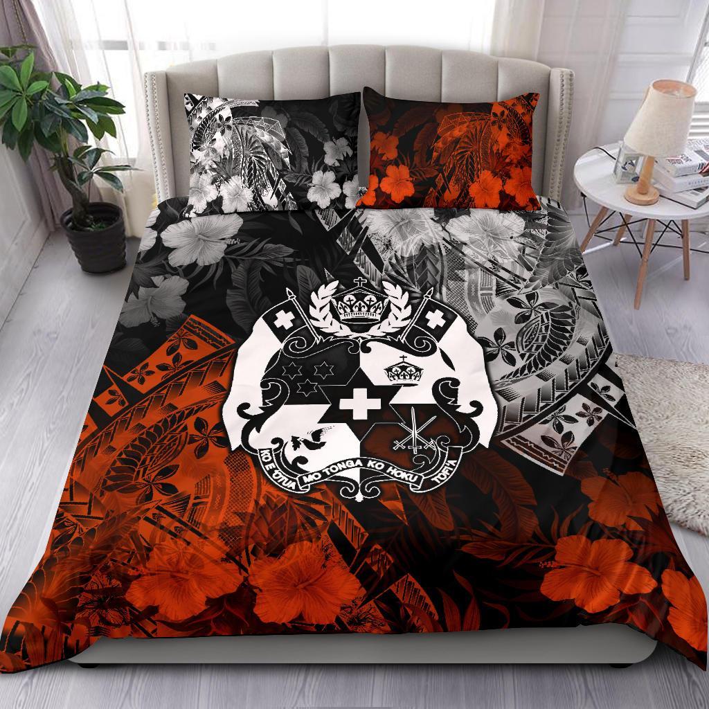 Tonga Polynesian Bedding Set - Vintage Polynesian Style Black - Polynesian Pride