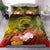 American Samoa Polynesian Bedding Set - Humpback Whale with Tropical Flowers - Polynesian Pride