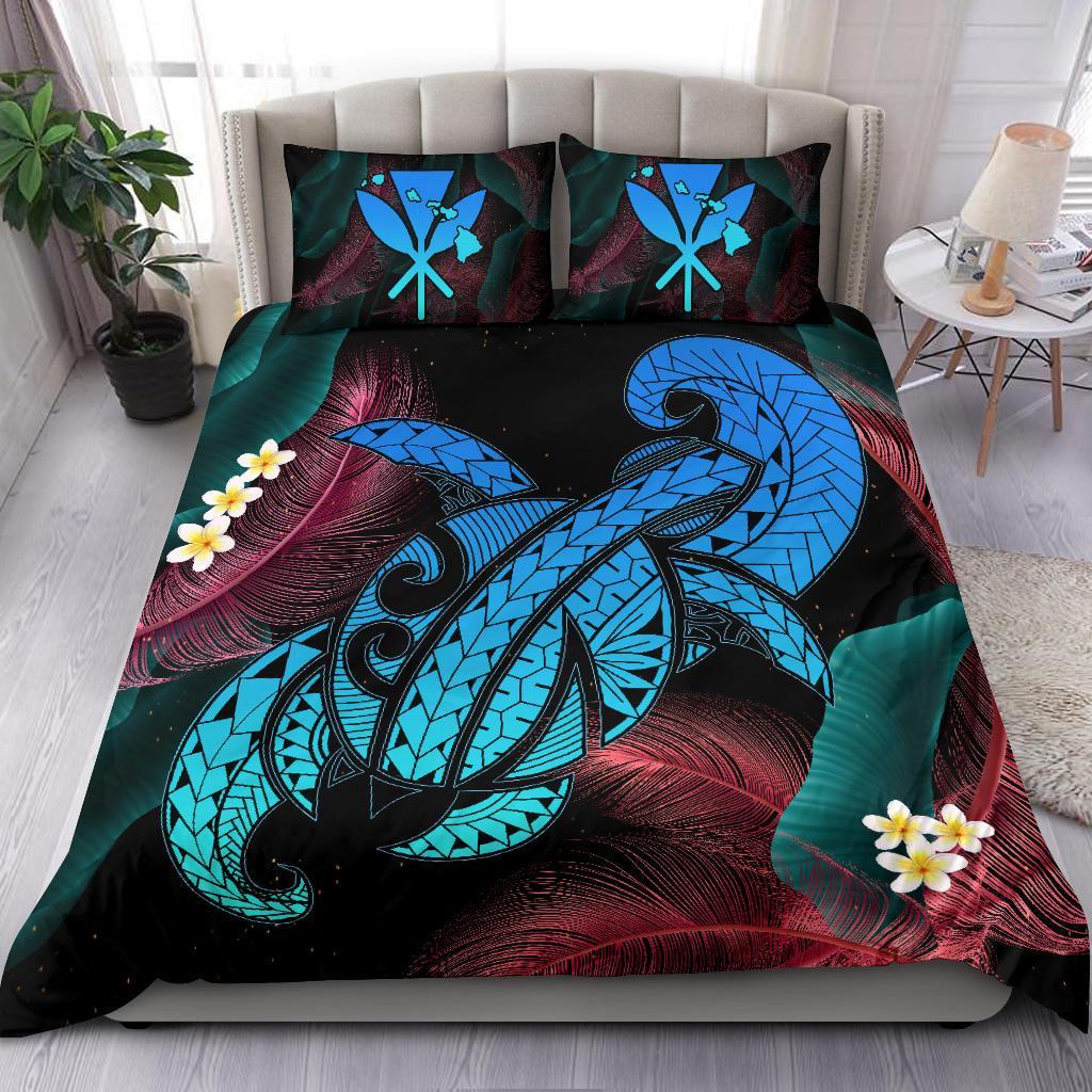 Hawaii Turtle Polynesian Tropical Bedding Set - Ghia Style Turquoise - Polynesian Pride