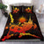 Marshall Islands Polynesian Bedding Set - Swordfish With Hibiscus Black - Polynesian Pride