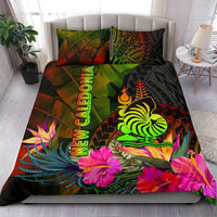 New Caledonia Polynesian Bedding Set - Hibiscus and Banana Leaves - Polynesian Pride