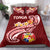 Tonga Bedding Set - Tonga Coat Of Arms With Polynesian Patterns Red - Polynesian Pride