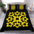 Hawaiian Bedding Set Royal Pattern - Black And Yellow - A1 Style - Polynesian Pride