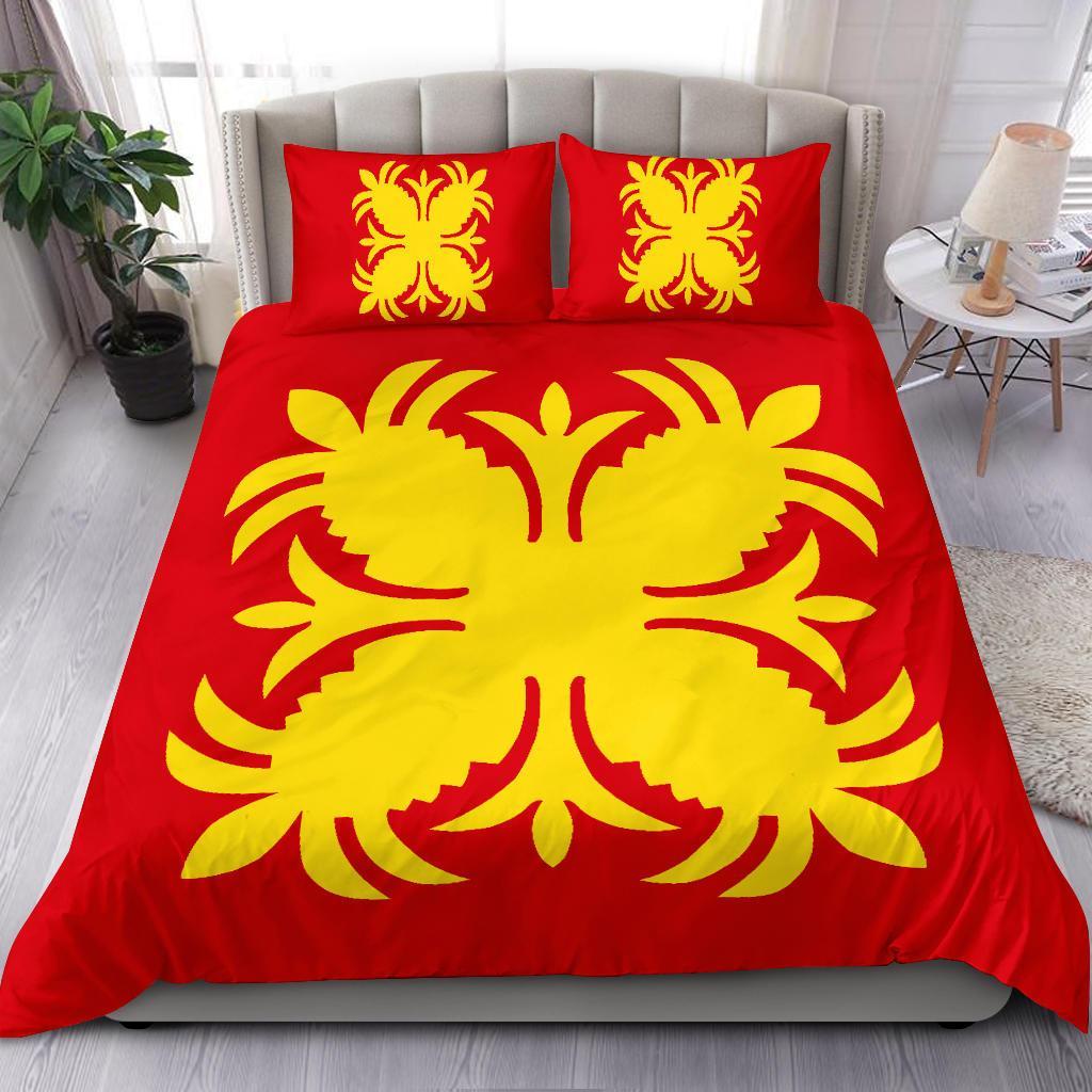 Hawaiian Bedding Set Royal Pattern - Royal - A2 Style Royal - Polynesian Pride