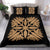 Hawaiian Bedding Set Royal Pattern - Black And Gold - A3 Style - Polynesian Pride