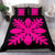 Hawaiian Royal Pattern Bedding Set - Black And Pink - D1 Style - Polynesian Pride