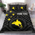 Papua New Guinea Personalised Bedding Set - Flag With Polynesian Patterns (Black) Black - Polynesian Pride