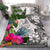 New Caledonia Bedding Set White - Turtle Plumeria Banana Leaf Crest White - Polynesian Pride