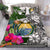 Nauru Bedding Set White - Turtle Plumeria Banana Leaf Crest White - Polynesian Pride