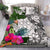 Kosrae Bedding Set White - Turtle Plumeria Banana Leaf White - Polynesian Pride