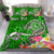 Tahiti Custom Personalised Bedding Set - Turtle Plumeria (Green) - Polynesian Pride