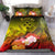 Kosrae Bedding Set - Humpback Whale with Tropical Flowers (Yellow) - Polynesian Pride