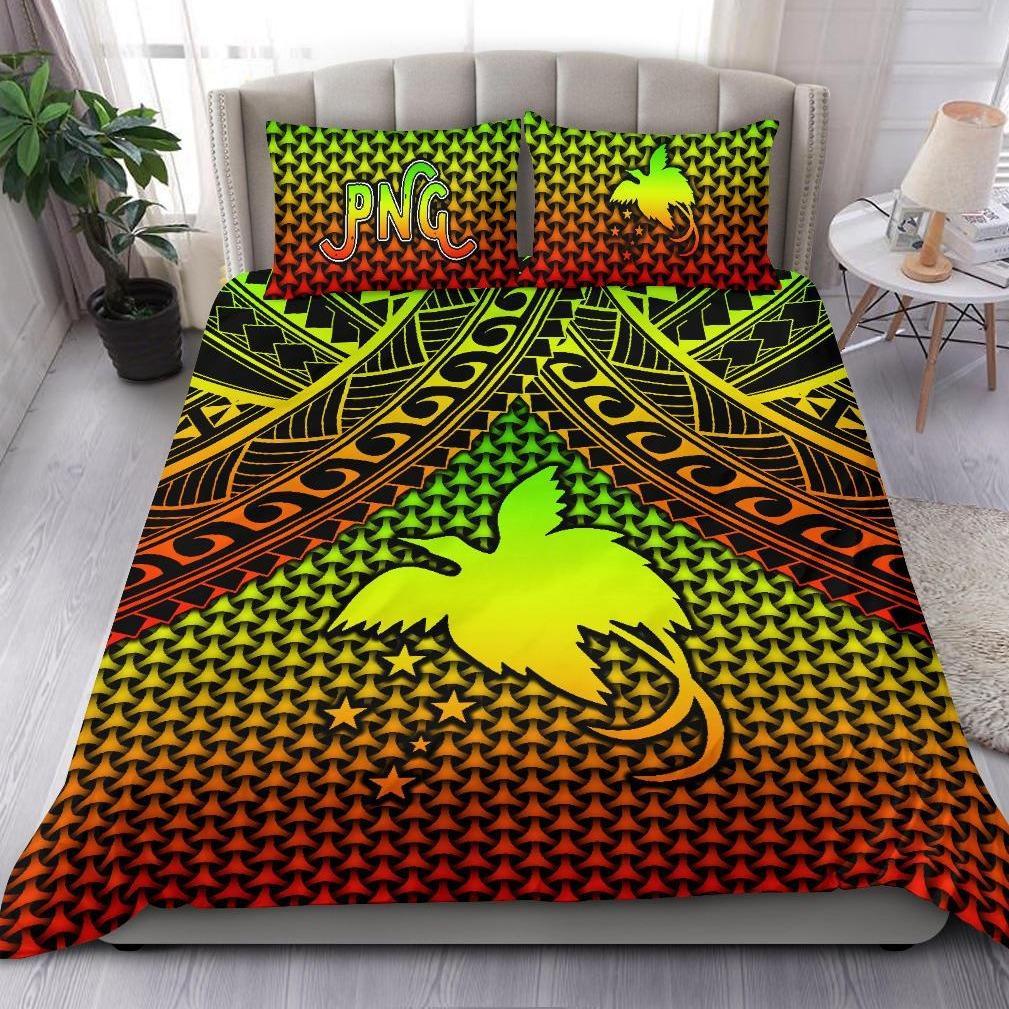 Polynesian Papua New Guinea Bedding Set - Reggae Vintage Polynesian Patterns Reggae - Polynesian Pride