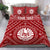 Tahiti Personalised Bedding Set - Tahiti Seal In Polynesian Tattoo Style (Red) - Polynesian Pride