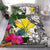 Hawaii Custom Personalised Bedding Set White - Turtle Plumeria Banana Leaf White - Polynesian Pride