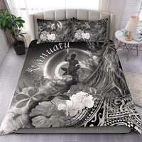 Vanuatu Bedding Set - Humpback Whale with Tropical Flowers (White) - Polynesian Pride