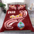 Guam Bedding Set - Guam Seal Polynesian Patterns Plumeria (Red) - Polynesian Pride