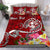 Tonga Custom Personalised Bedding Set - Turtle Plumeria (Red) - Polynesian Pride