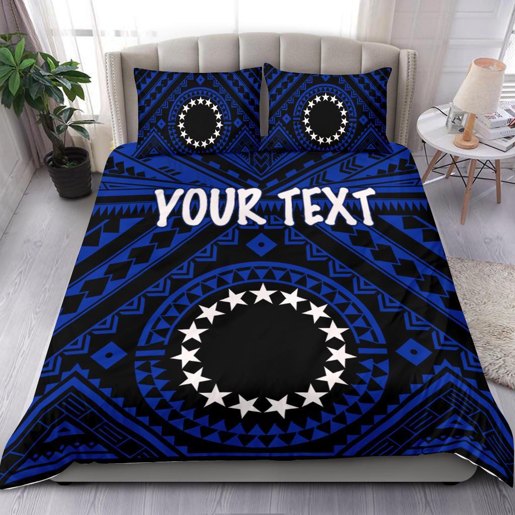 Cook Island Personalised Bedding Set - Seal With Polynesian Tattoo Style ( Blue) - Polynesian Pride