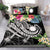 Nauru Polynesian Bedding Set - Summer Plumeria (Black) - Polynesian Pride