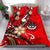 Federated States Of Micronesia Bedding Set - Tribal Flower With Special Turtles Red Color - Polynesian Pride