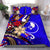 Yap Bedding Set - Tribal Flower With Special Turtles Blue Color - Polynesian Pride