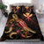 Hawaii Polynesian Bedding Set - Turtle With Blooming Hibiscus Gold Gold - Polynesian Pride