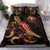 Hawaii Polynesian Bedding Set - Turtle With Blooming Hibiscus Gold Gold - Polynesian Pride