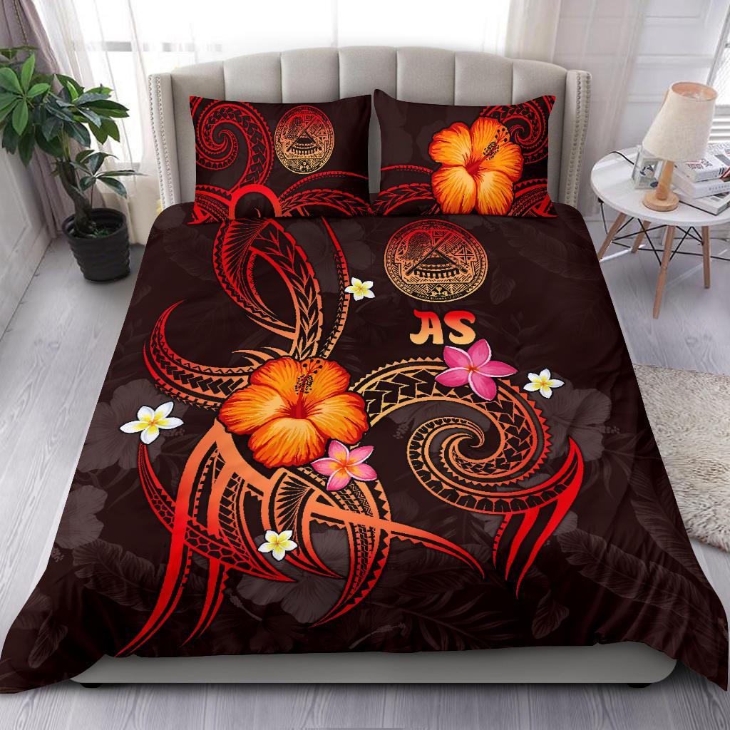 American Samoa Polynesian Bedding Set - Legend of American Samoa (Red) Red - Polynesian Pride