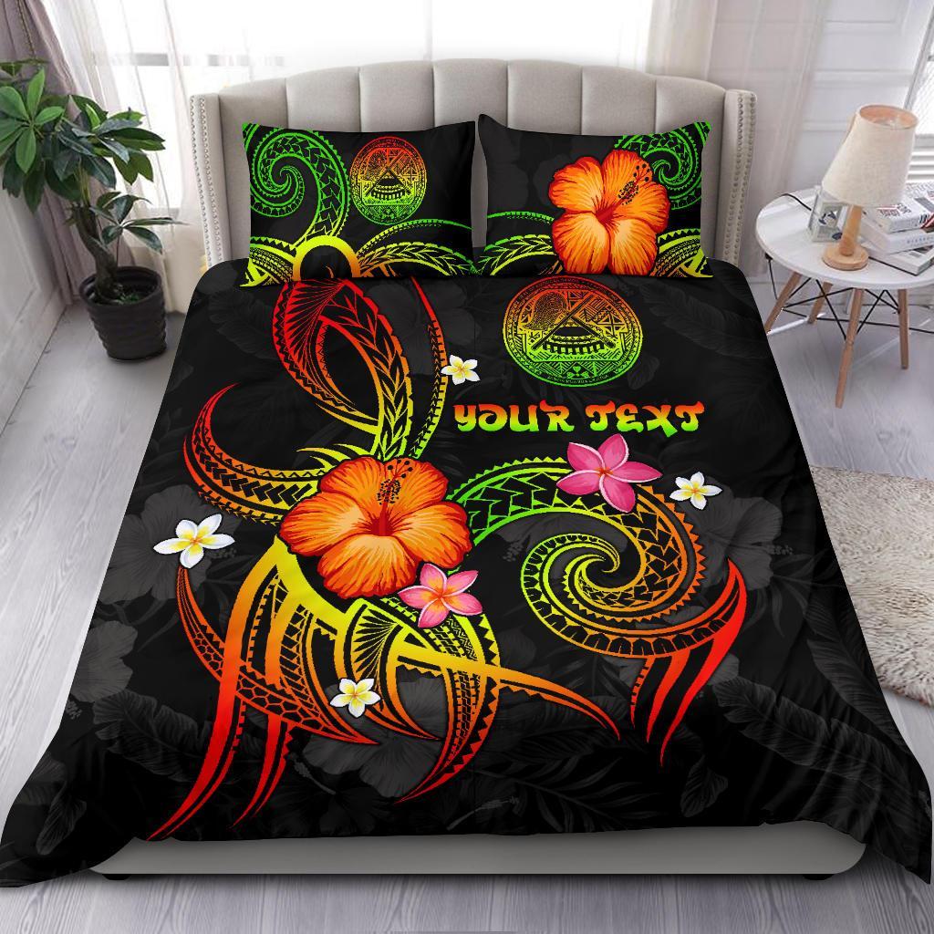 American Samoa Polynesian Personalised Bedding Set - Legend of American Samoa (Reggae) Reggae - Polynesian Pride