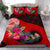 American Samoa Bedding Set - Polynesian Hook And Hibiscus (Red) - Polynesian Pride