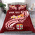 Fiji Custom Personalised Bedding Set - Fiji Seal Polynesian Patterns Plumeria (Red) Red - Polynesian Pride