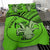 Niue Duvet Cover Set - Niue Coat Of Arms & Coconut Crab Green - Polynesian Pride