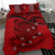 Tuvalu Duvet Cover Set - Coat Of Arms & Flag Red - Polynesian Pride