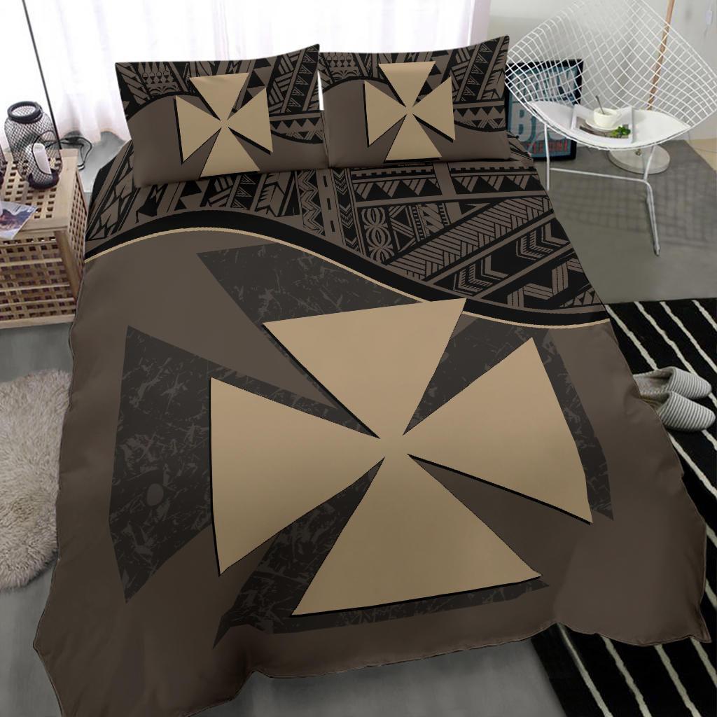 Wallis And Futuna Duvet Cover Set - Wallis And Futuna Coat Of Arms Brown - Polynesian Pride