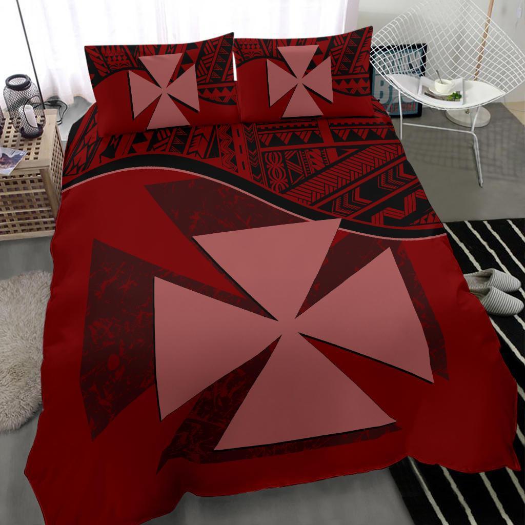 Wallis And Futuna Duvet Cover Set - Wallis And Futuna Coat Of Arms Red - Polynesian Pride