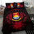 Kiribati Duvet Cover Set - Kiribati Coat Of Arms & Red Hibiscus - Polynesian Pride