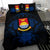 Kiribati Duvet Cover Set - Kiribati Coat Of Arms & Dark Blue Hibiscus - Polynesian Pride