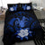 Niue Duvet Cover Set - Coconut Crab & Dark Blue Hibiscus - Polynesian Pride